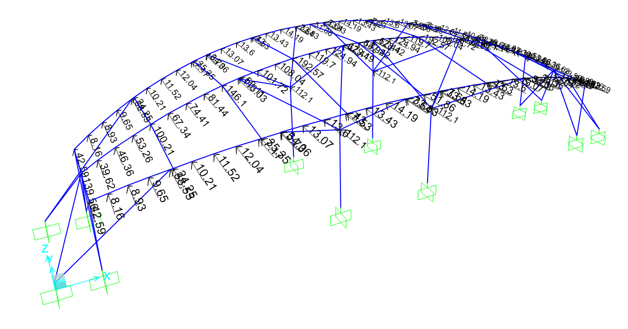 توزیع بار اتوماتیک زلزله در جهت Y